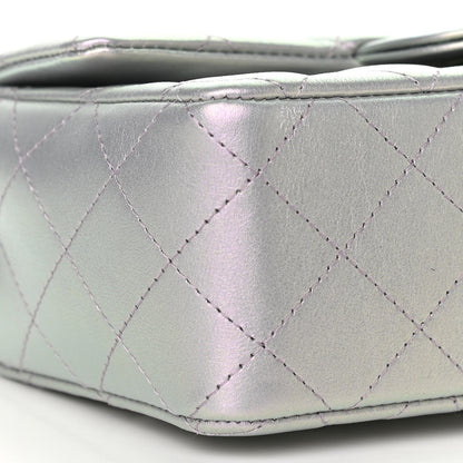 Chanel Iridescent Calfskin Quilted Mini Rectangular Flap Light Purple 9 of 10