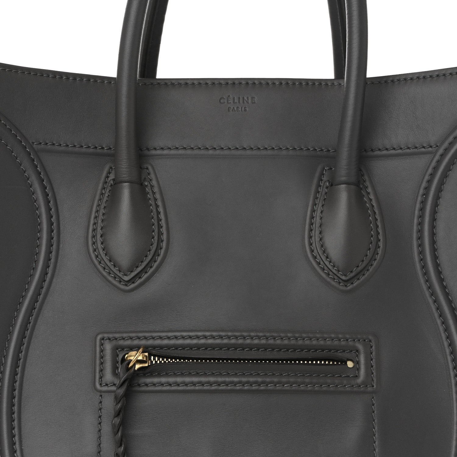 Celine Smooth Calfskin Medium Phantom Luggage Grey 16 of 25