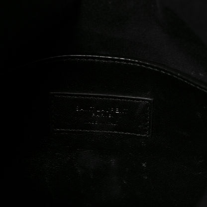 Saint Laurent Grain De Poudre West Hollywood Monogram Fold Over Clutch Black 6 of 8