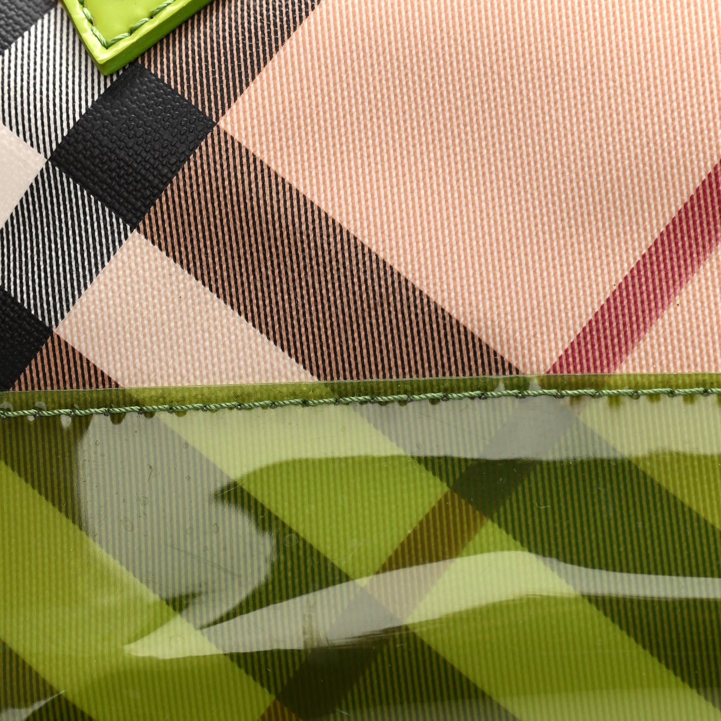 Nova Check PVC Tote Green
