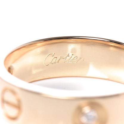 Cartier 18K Yellow Gold 3 Diamond 5.5mm LOVE Ring 55 7.25 4 of 6