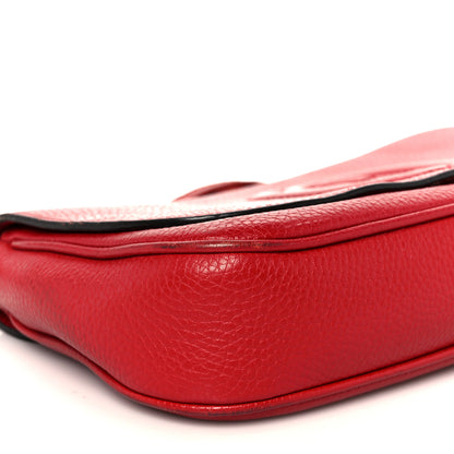 Gucci Pebbled Calfskin Medium Soho Flap Crossbody Vibrant Red 10 of 11