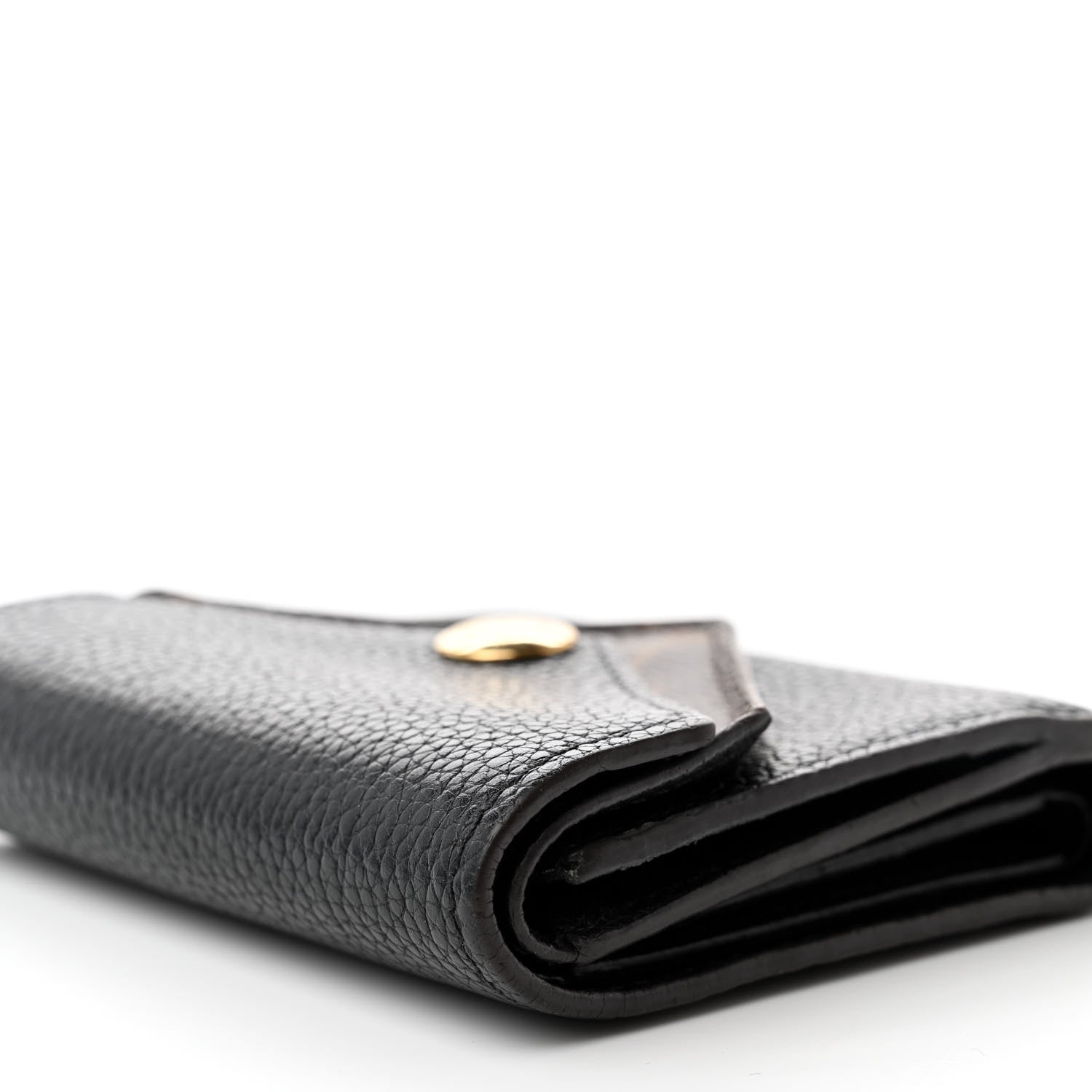 Louis Vuitton Grained Calfskin Monogram Double V Compact Wallet Black 11 of 11