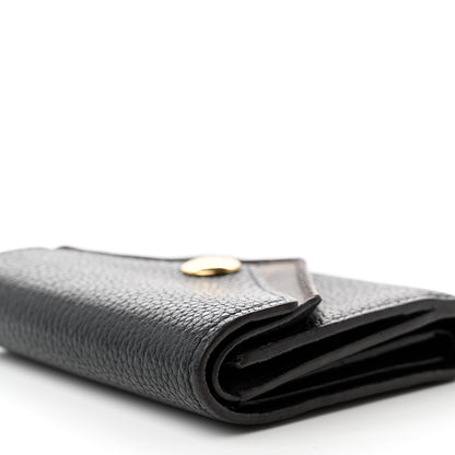 Louis Vuitton Grained Calfskin Monogram Double V Compact Wallet Black 11 of 11