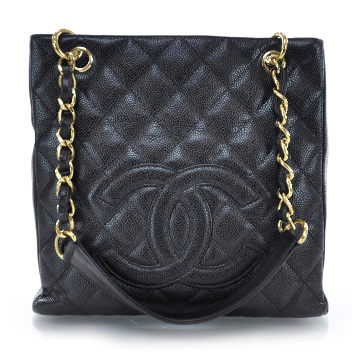 Caviar Petit Shopping Tote PST Black