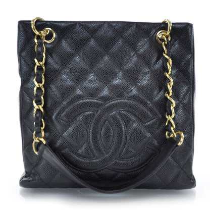Chanel Caviar Petit Shopping Tote PST Black 1 of 8