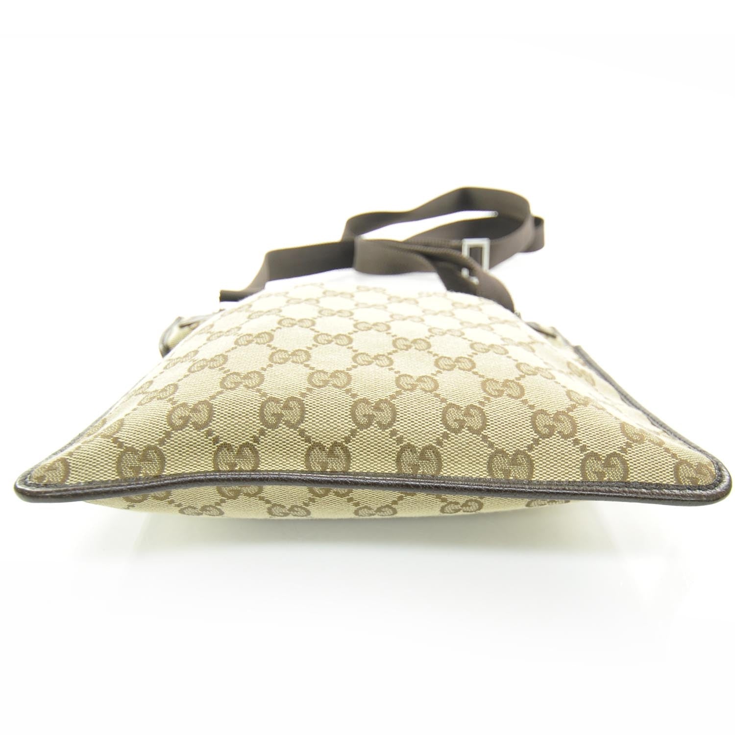 Gucci Monogram Flat Messenger Bag Ebony 4 of 8