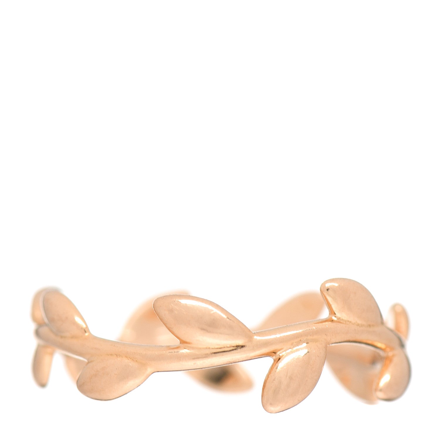 Tiffany 18K Rose Gold Narrow Paloma Picasso Olive Leaf Band Ring 54 7 3 of 5