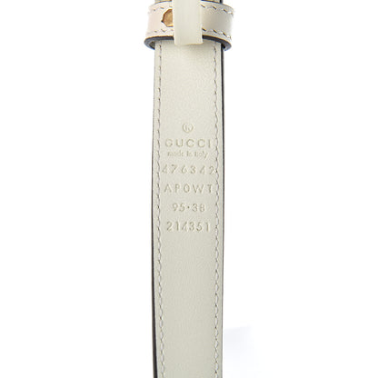 Gucci Calfskin Pearl Double G 20mm Belt 95 38 Ivory 4 of 6