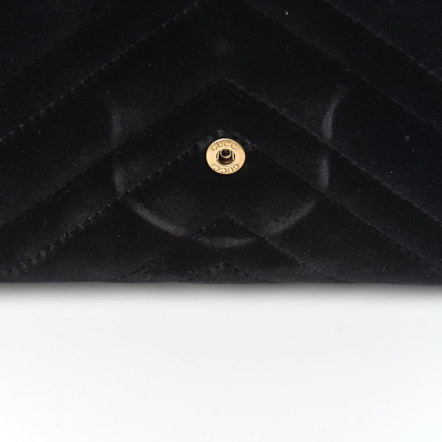 Velvet Matelasse GG Marmont Chain Wallet Black