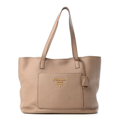 Prada Vitello Daino Pocket Shopping Tote Cammeo 1 of 9