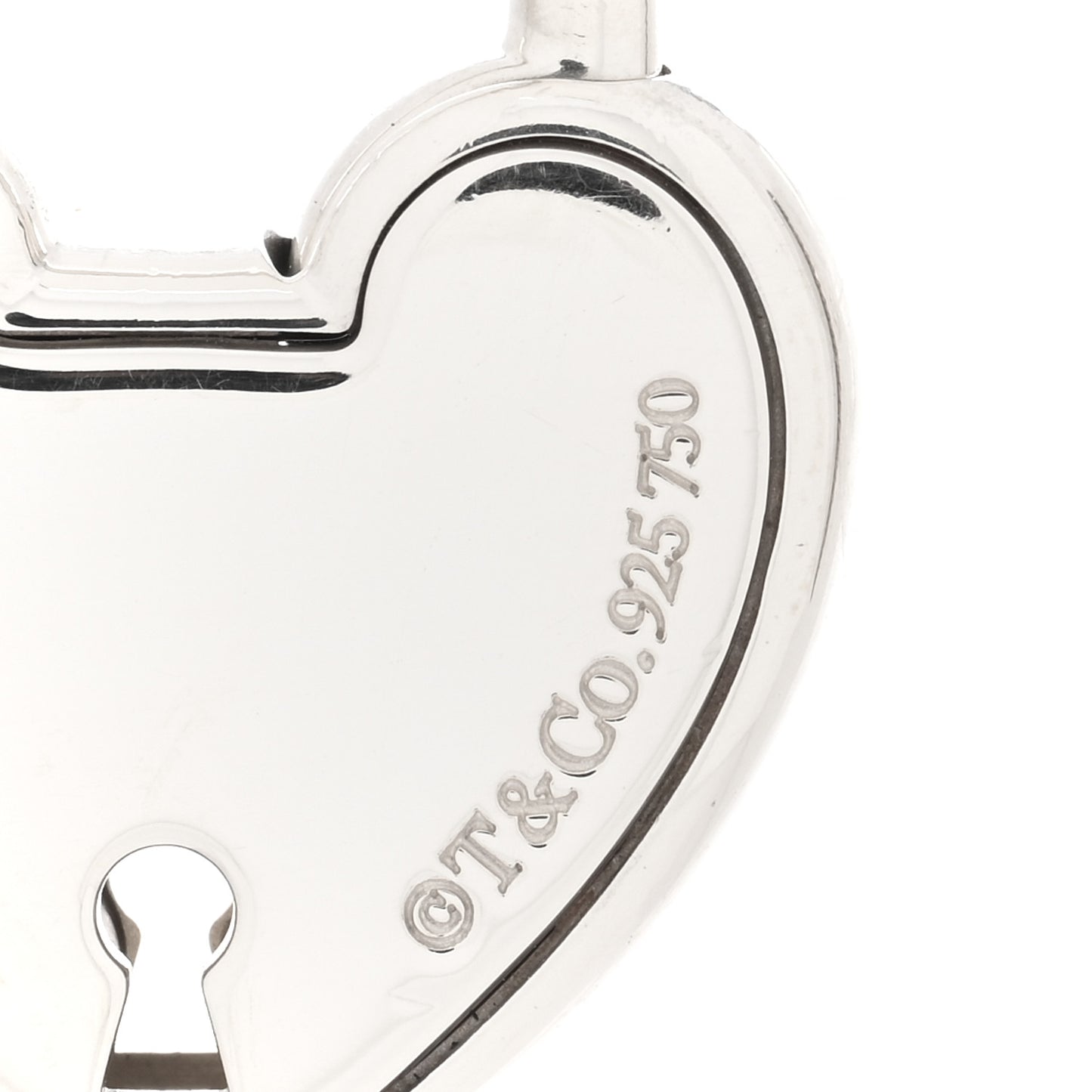 18K Rose Gold Sterling Silver Lock Heart Charm