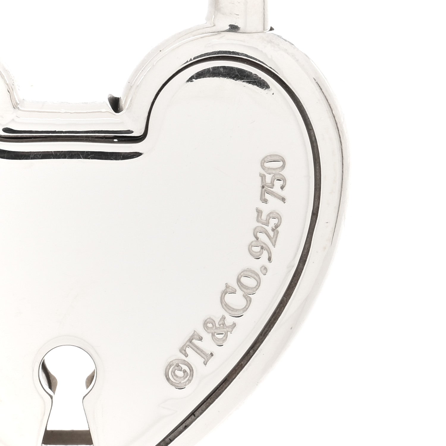 Tiffany 18K Rose Gold Sterling Silver Lock Heart Charm 4 of 4