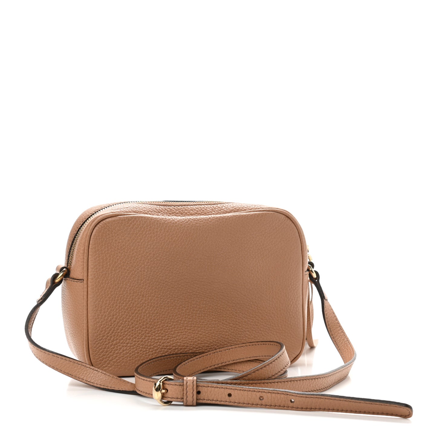 Pebbled Calfskin Small Soho Disco Bag Camelia