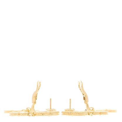 Van Cleef & Arpels 18K Yellow Gold Mother of Pearl Magic Alhambra 4 Motif Earrings 3 of 5