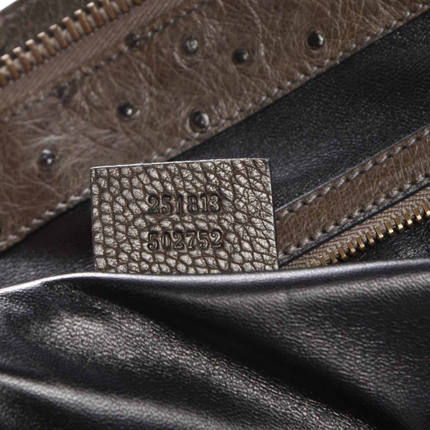 Gucci Ostrich Medium 1973 Top Handle Satchel Brown 7 of 8