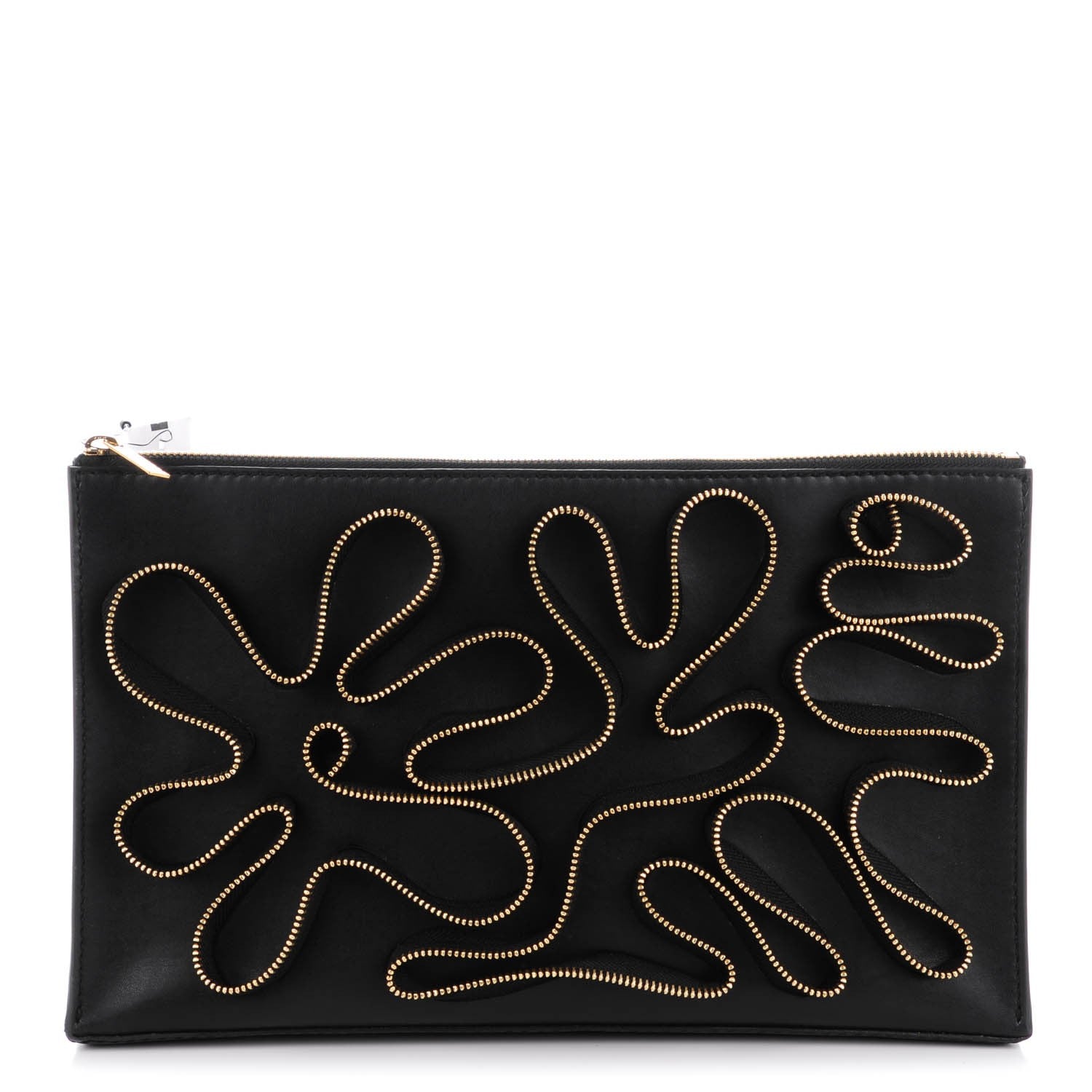 Stella McCartney Faux Nappa Cavendish Zipper Clutch Black 1 of 7