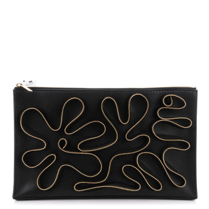 Stella McCartney Faux Nappa Cavendish Zipper Clutch Black 1 of 7