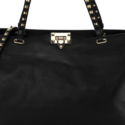 Valentino Garavani Vitello Medium Rockstud Tote Black 8 of 18