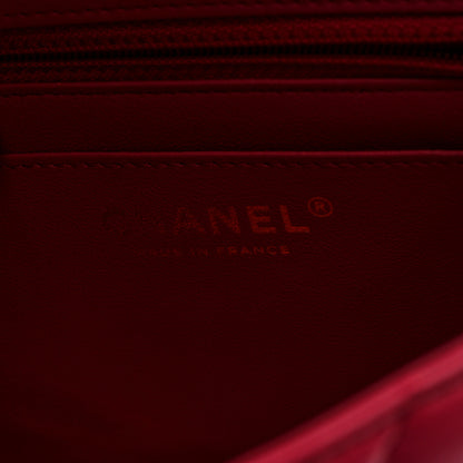 Chanel Lambskin Chevron Quilted Mini Square Flap Pink 6 of 10