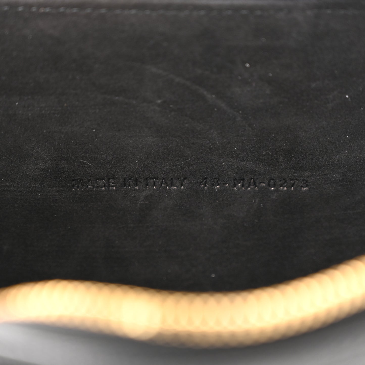 Grained Calfskin Caro Double Pouch Black