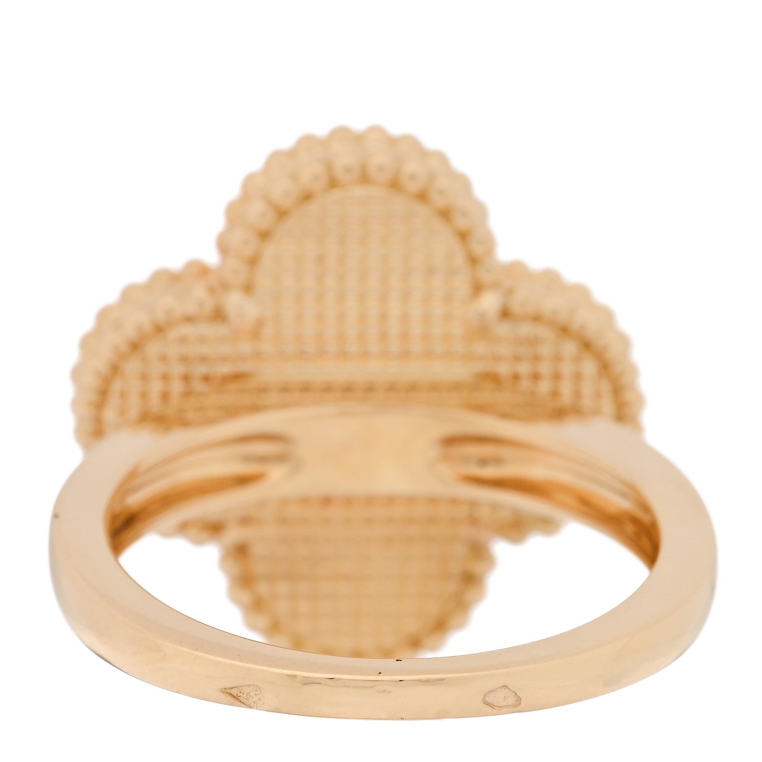 Van Cleef & Arpels 18K Yellow Gold Mother of Pearl Magic Alhambra Ring 58 8.25 3 of 5
