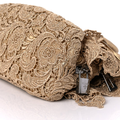 Prada Lace Pizzo S Bowler Oro Lurex 7 of 11