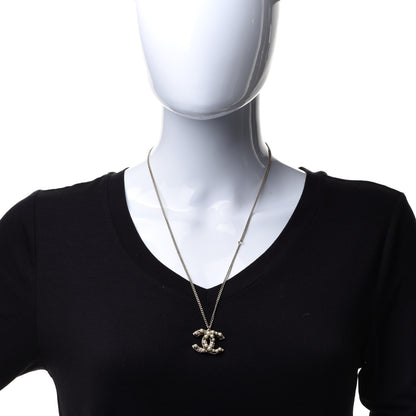 Chanel Pearl CC Pendant Necklace Gold 2 of 5