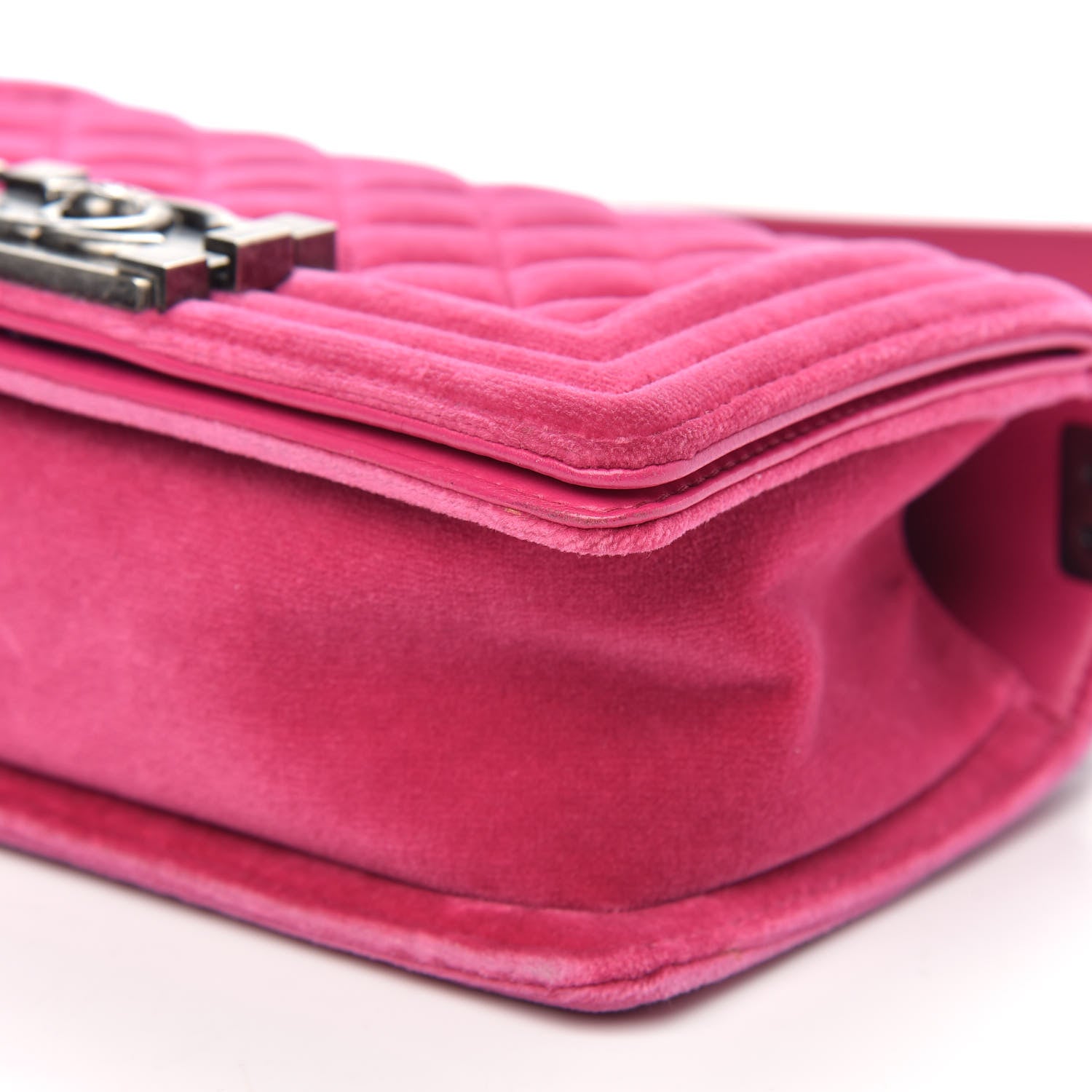 Chanel Velvet Quilted Small Boy Flap Pink 11 of 15