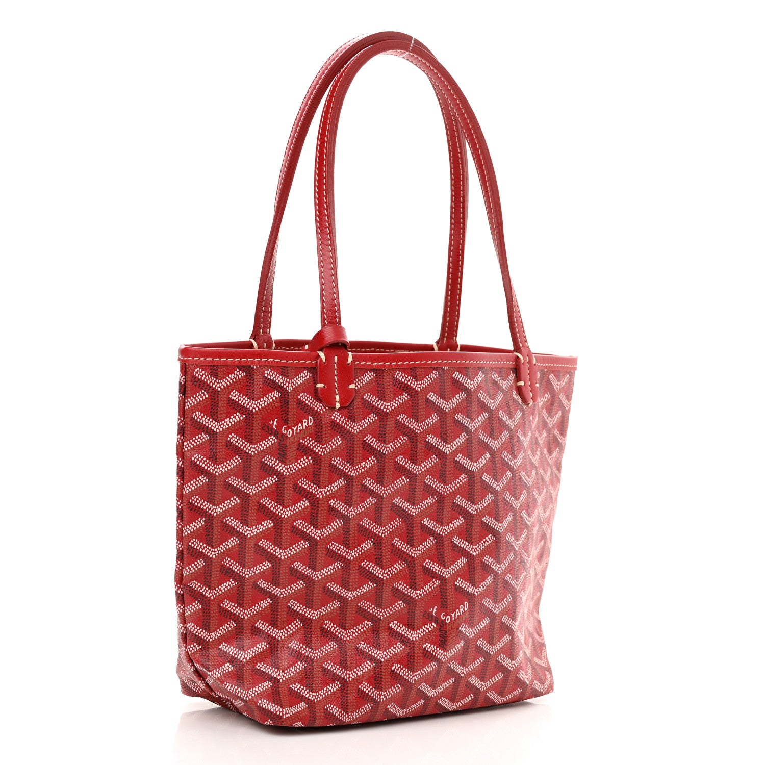 Goyard Goyardine Saint Louis Junior Jr PM Tote Red 3 of 8