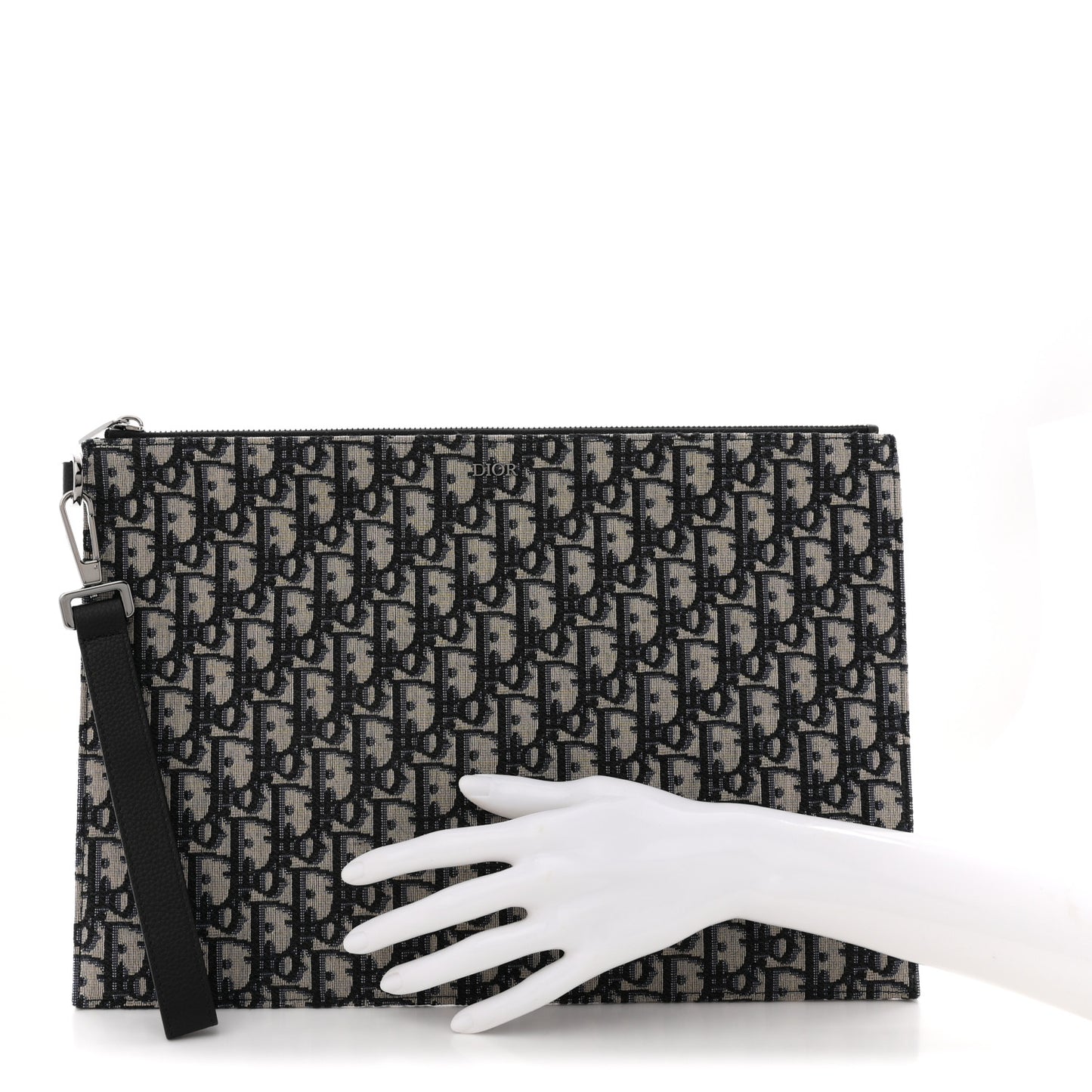 Oblique A4 Flat Pouch Clutch Blue