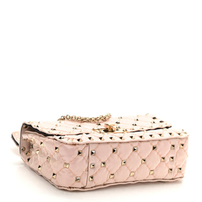 Valentino Garavani Patent Small Rockstud Spike Shoulder Bag Water Rose 4 of 8