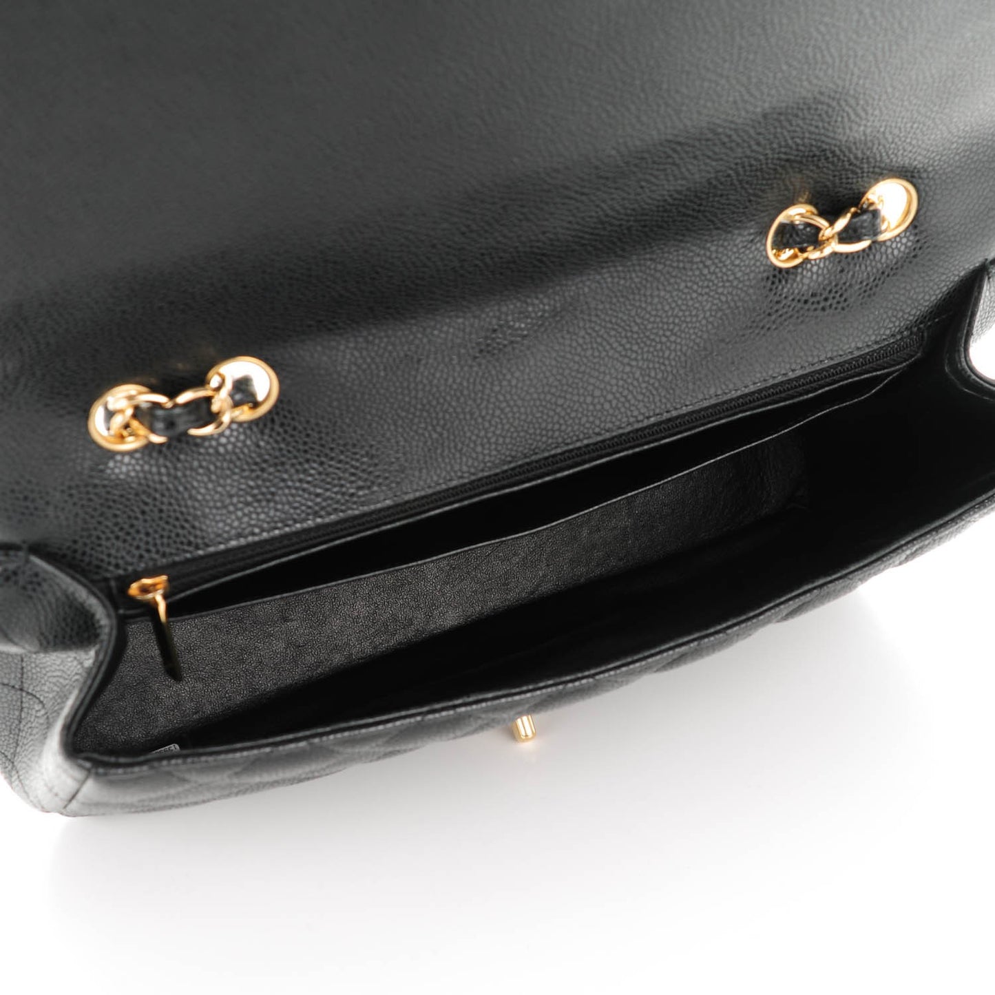 Caviar Quilted Jumbo Single Flap Black