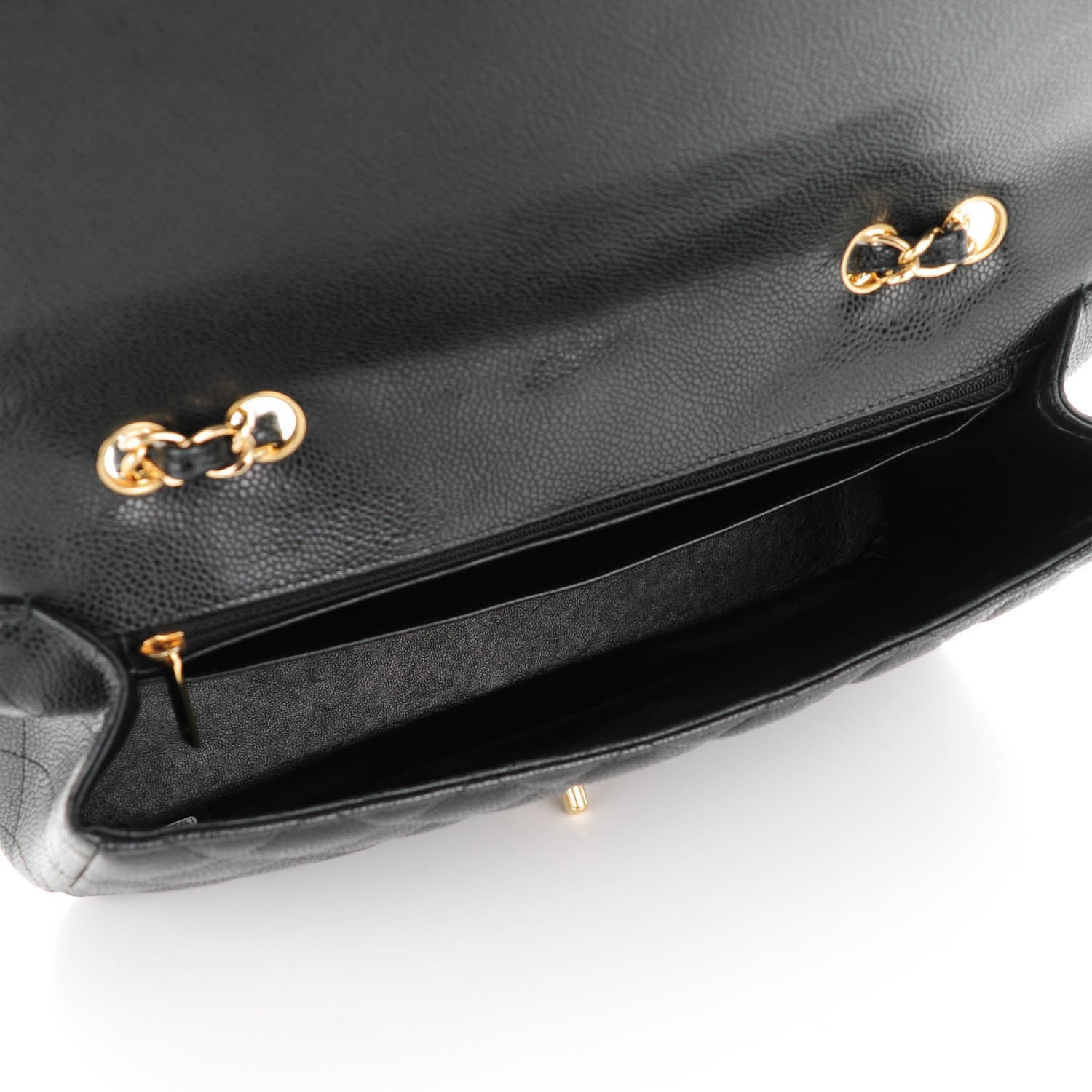 Chanel Caviar Quilted Jumbo Single Flap Black 5 of 10