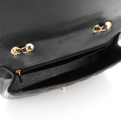 Chanel Caviar Quilted Jumbo Single Flap Black 5 of 10