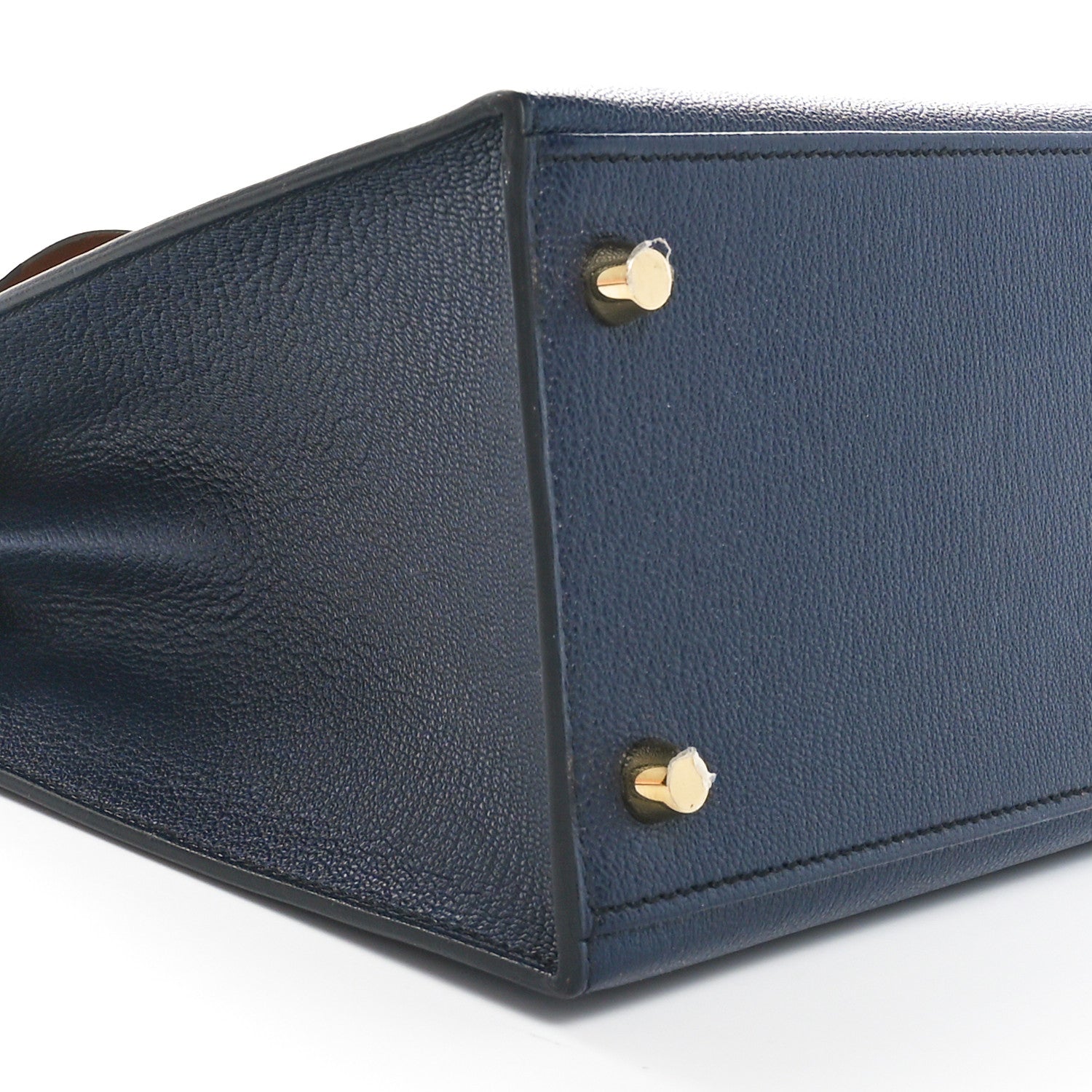 Hermes Chevre Chamkila Horseshoe Kelly Sellier 28 Bleu Indigo 9 of 11