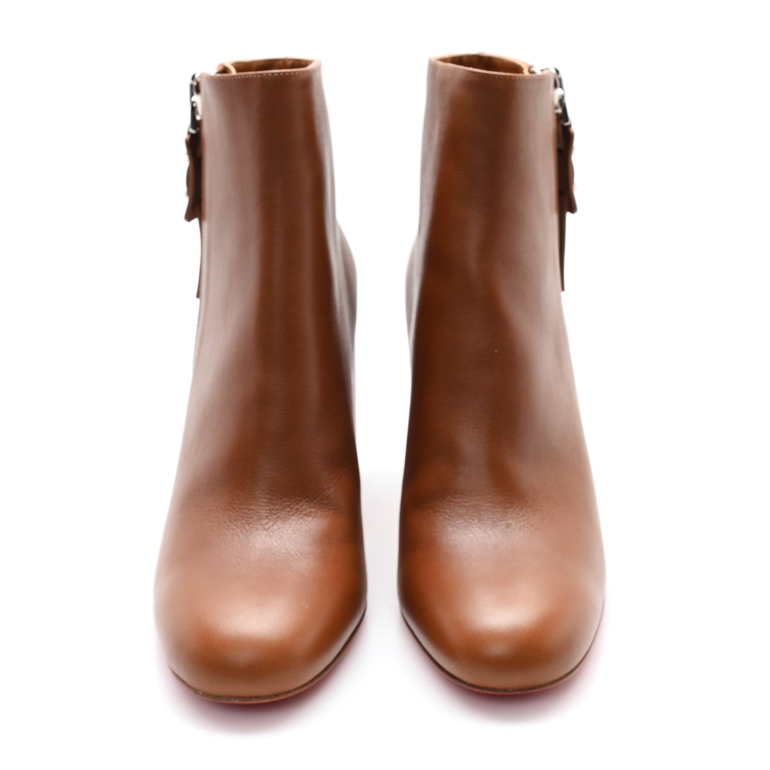 Christian Louboutin Calfskin Ziptotal 85 Booties 37.5 Cuoio 3 of 9