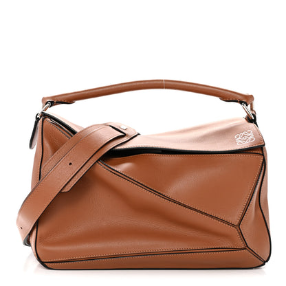 Loewe Calfskin Medium Puzzle Bag Tan 1 of 15