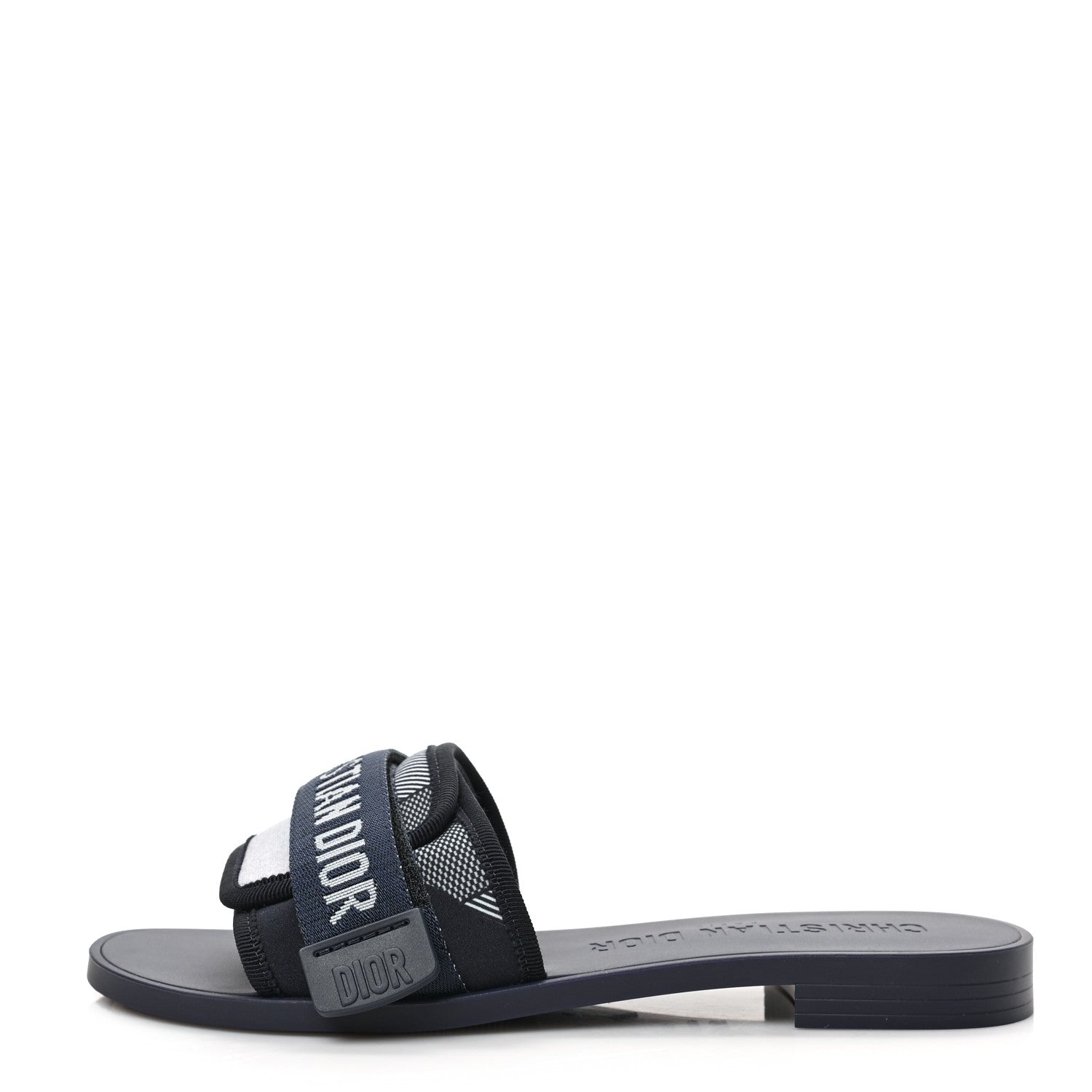 Christian Dior Technical Stretch Fabric Camouflage Dio(r)evolution Slide Sandals 36 Deep Blue 1 of 8