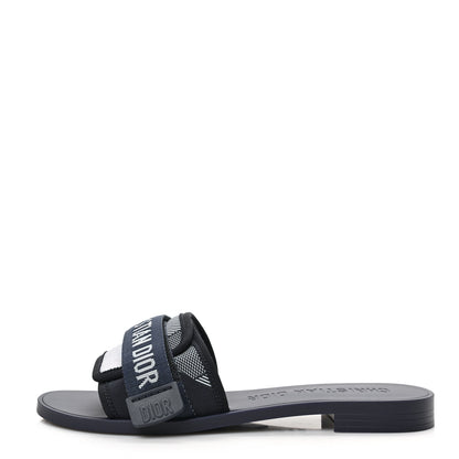 Christian Dior Technical Stretch Fabric Camouflage Dio(r)evolution Slide Sandals 36 Deep Blue 1 of 8