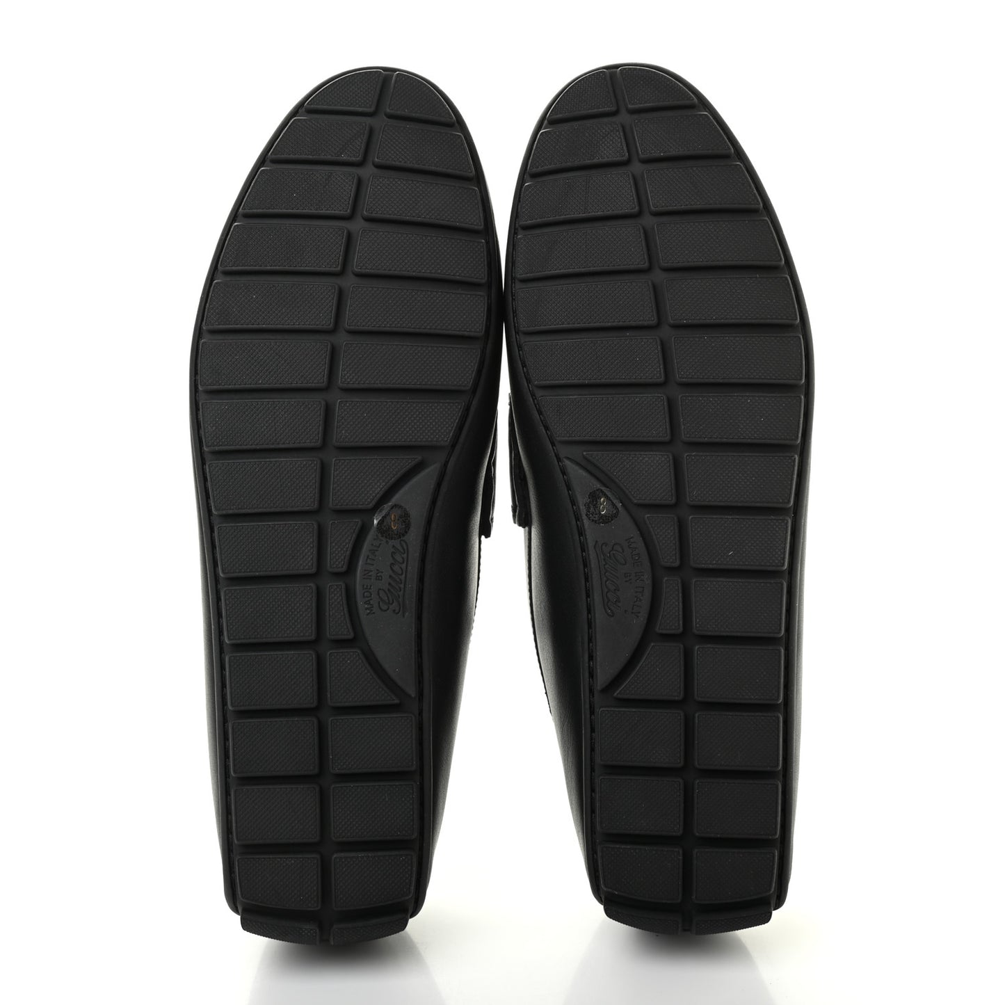 Calfskin Miro Soft Microguccissima Mens Driver Loafers 8 Black