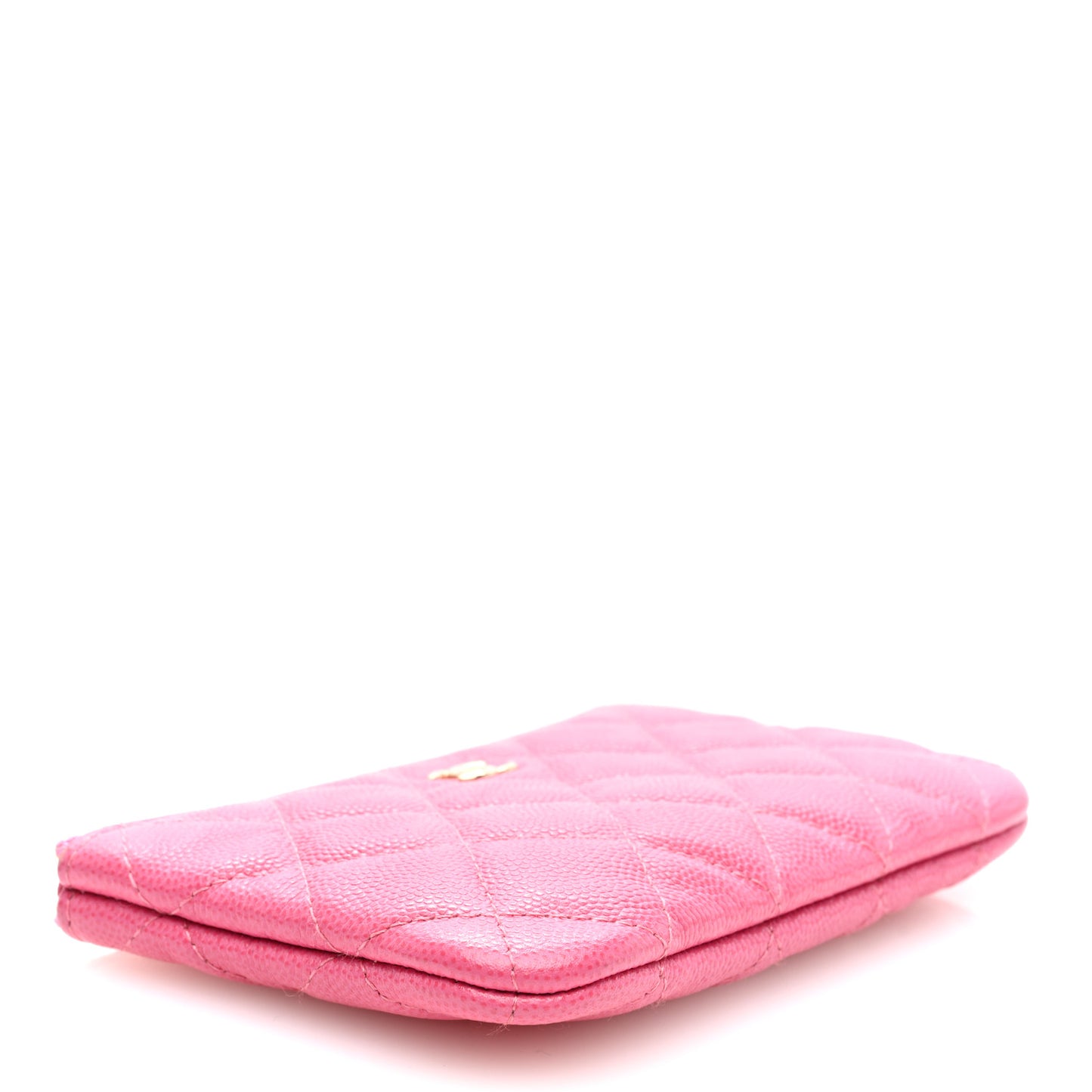 Caviar Quilted Small Cosmetic Case Pink