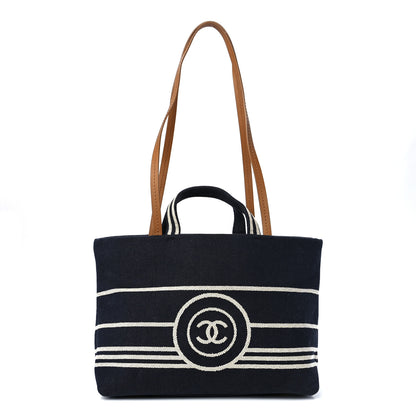 Chanel Denim Large Shopping Tote Blue 1 of 11