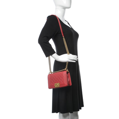 Chanel Lambskin Quilted Small Boy Flap Red 2 of 14