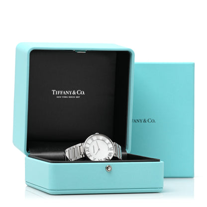 Tiffany Stainless Steel Diamond Mother of Pearl 34mm Atlas 3-Hand Quartz Watch 5 of 5