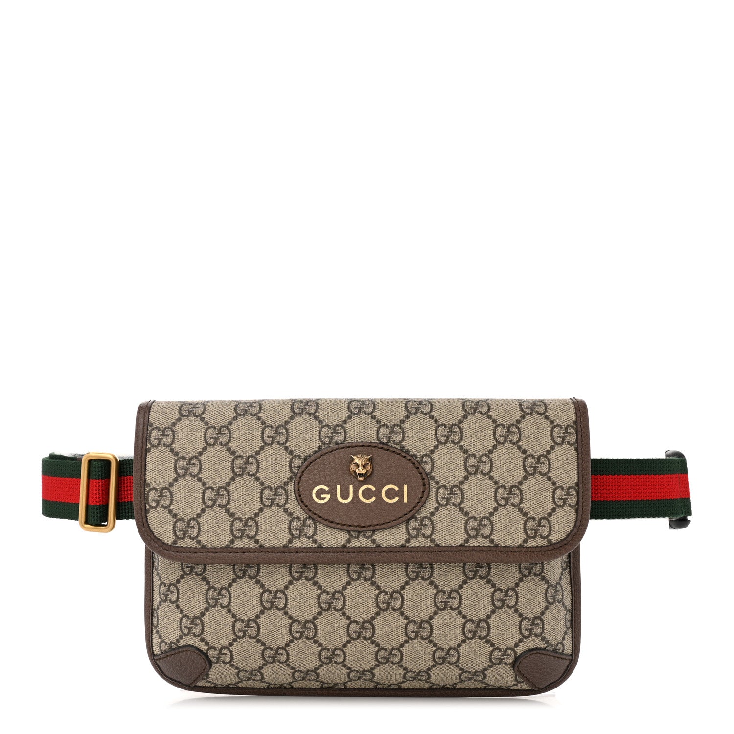 Gucci GG Supreme Monogram Neo Vintage Web Belt Bag Brown 1 of 10