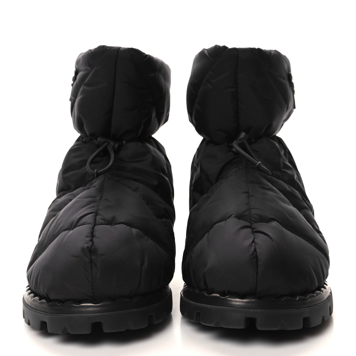 Re-Nylon Piuma Triangle Logo Padded Drawcord 20mm Snow Boots 39.5 Black
