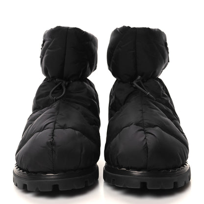 Prada Re-Nylon Piuma Triangle Logo Padded Drawcord 20mm Snow Boots 39.5 Black 2 of 8