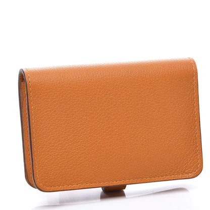 Hermes Evercolor Dogon Card Case Key Holder Abricot 2 of 9