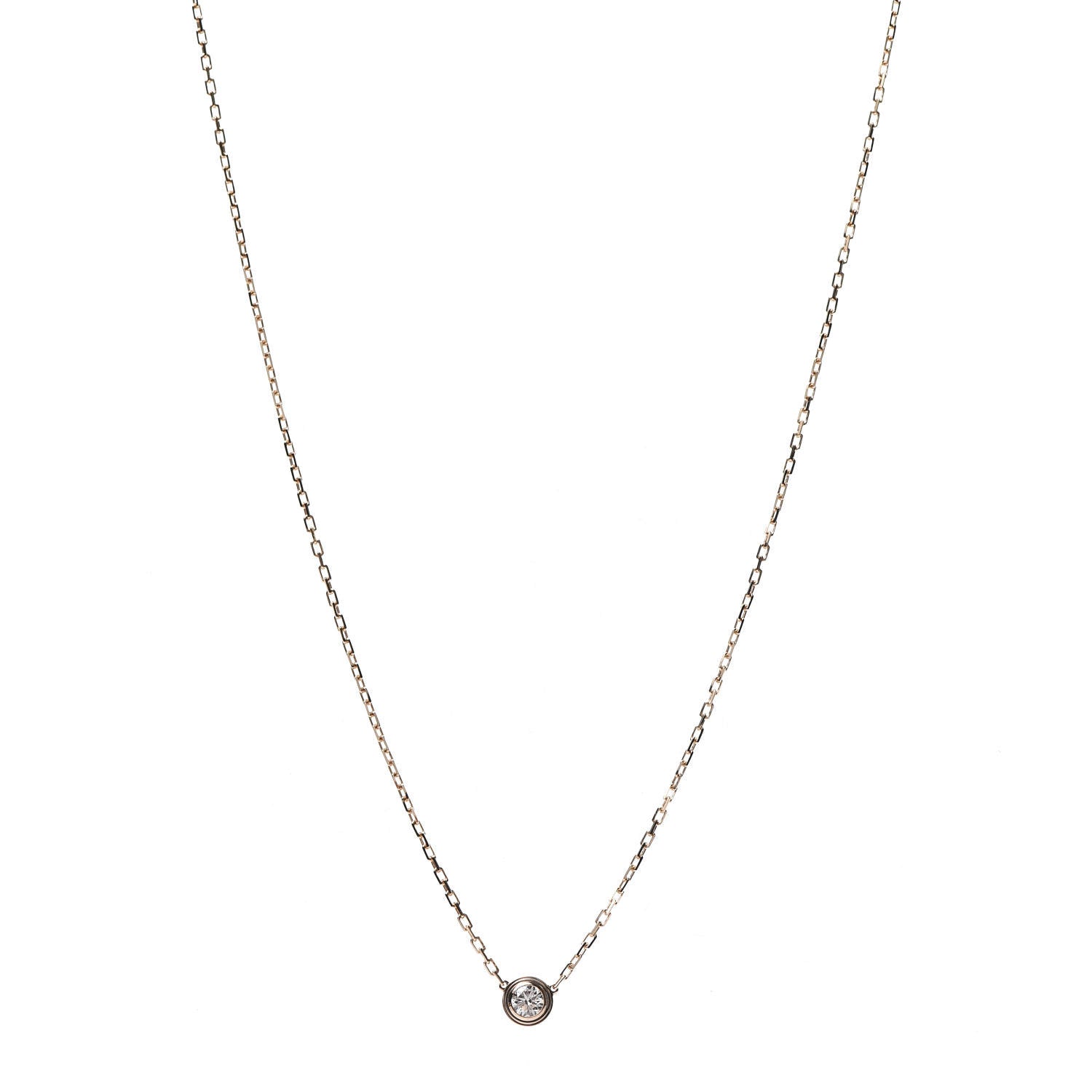 Cartier 18K Pink Gold Diamond LM D'Amour Pendant Necklace 1 of 6